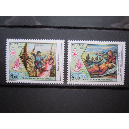 Monaco. Timbres N° 1720 Et 1721 (1990). Croix-Rouge Monegasque. Vie De Sainte Devote (I.V)