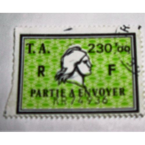 Timbre Amende A 230 Fr Oblitere Tres Rare Partie A Envoyer
