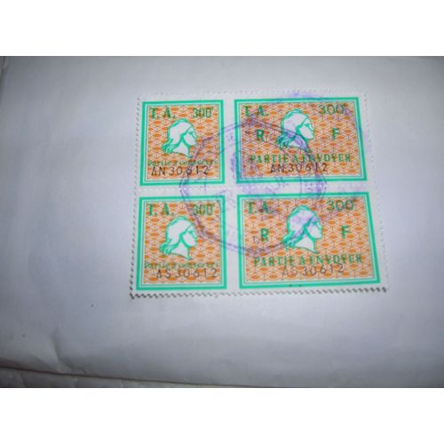 Double Timbre-Amende Se Tenant, Complets, Obliteres, A 300 Fr