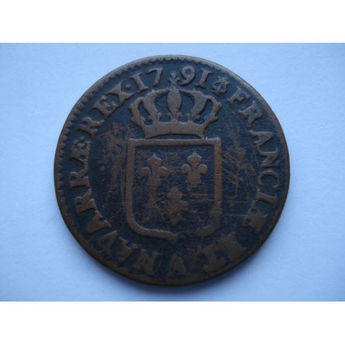 Louis Xvi - Liard À L'écu (Sol) - 1791 A (Paris)