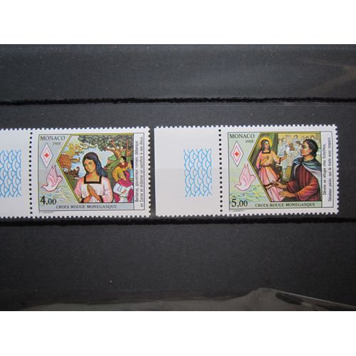 Monaco. Timbres N° 1649 Et 1650 (1988). Croix-Rouge Monegasque. Vie De Sainte Devote (I.I)
