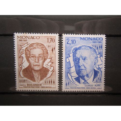 Monaco. Timbres N° 1471 Et 1472 (1985). 25eme Anniversaire Du Premier Prix De Composition Musicale