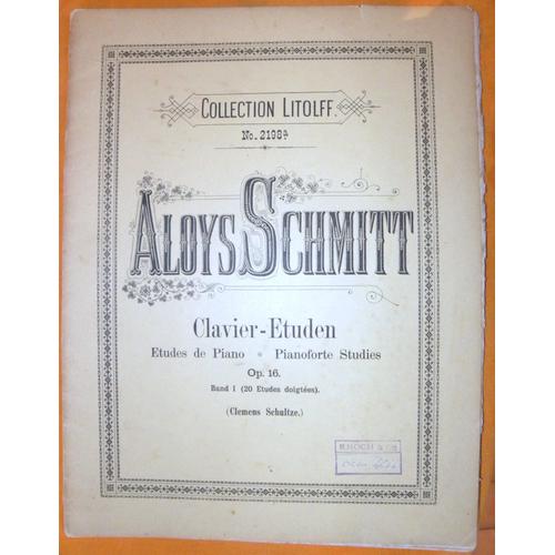 Etudes De Piano Op 16 De Aloys Schmitt