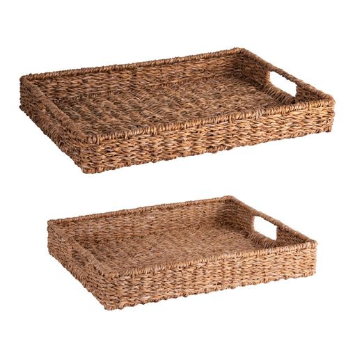 Set De 2 Plateaux En Jonc De Mer