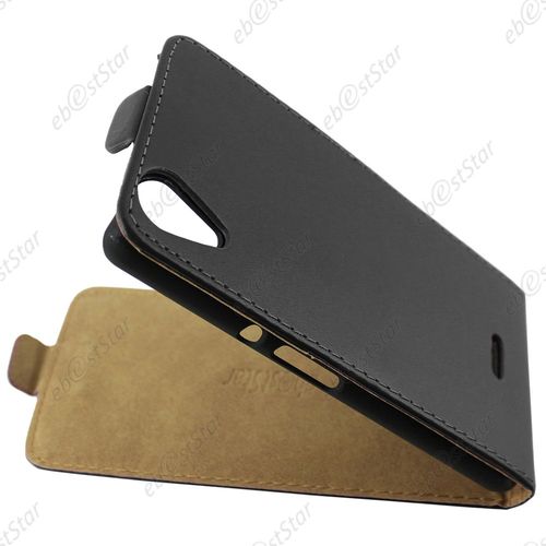 Ebeststar ® Pour Wiko Rainbow Lite 4g Etui En Pu Cuir Clapet Ultra Fine Housse Coque, Couleur Noir + 1 Film Protection D'écran + Lingette