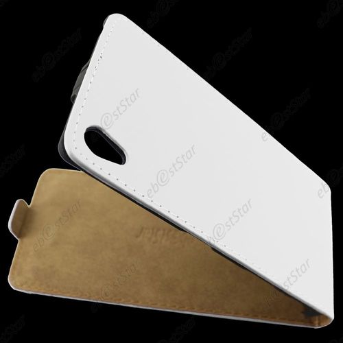 Ebeststar ® Pour Sony Xperia Z5, Z5 Dual Etui En Pu Cuir Clapet Ultra Fine Housse Coque, Couleur Blanc + 1 Film Protection D'écran + Lingette