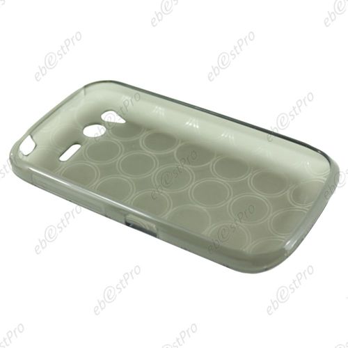 Ebeststar ® Pour Htc Desire S, G12 Coque Silicone Gel Cercles Housse Etui Protection Souple, Couleur Gris + 1 Film Protection D'écran + Lingette
