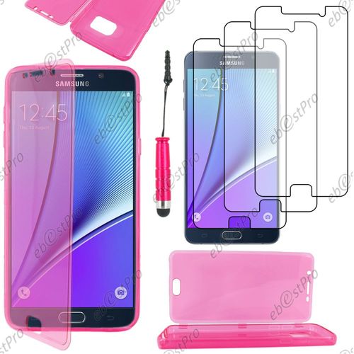 Ebeststar ® Housse Etui Coque Portefeuille Livre Silicone Gel Pour Samsung Galaxy Note5 Sm-N920f Note 5, Couleur Rose + Mini Stylet 3 Film