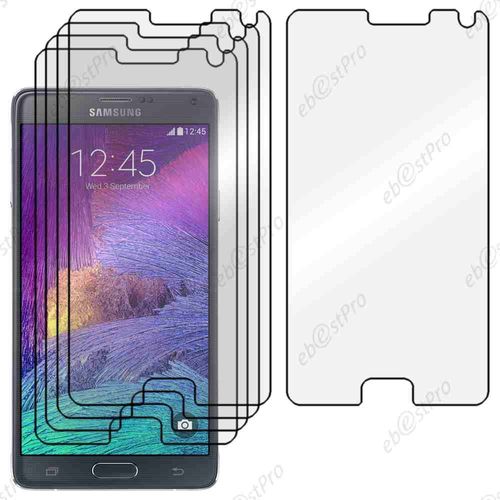 Ebeststar ® Pour Samsung Galaxy Note 4 N910f Lot X5 Film Protecteur D'écran Transparent + Lingette De Nettoyage / Accessoires Pour La Pose