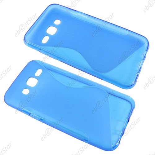 Ebeststar ® Etui Housse Coque S-Line Silicone Protection En Gel Pour Samsung Galaxy J5 Sm-J500f, Couleur Bleu + 1 Film Protection D'écran + Lingette