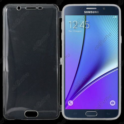 Ebeststar ® Pour Samsung Galaxy Note5 Sm-N920f Note 5 Coque Portefeuille À Rabat Housse Etui Livre Silicone Gel, Couleur Transparent + 1 Film Protection D'écran + Lingette