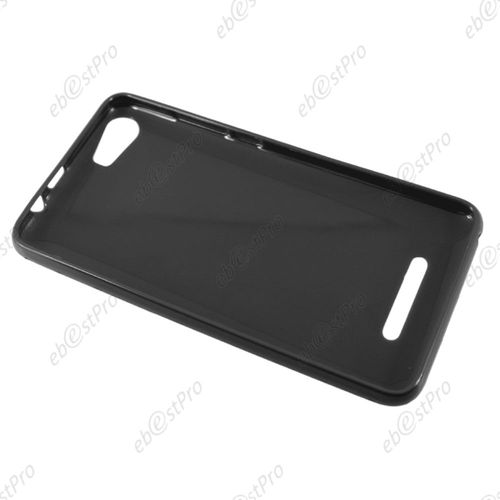 Ebeststar ® Pour Wiko Lenny 2 Coque Silicone Gel Sans Motif Housse Etui Souple, Couleur Noir + 1 Film Protection D'écran + Lingette