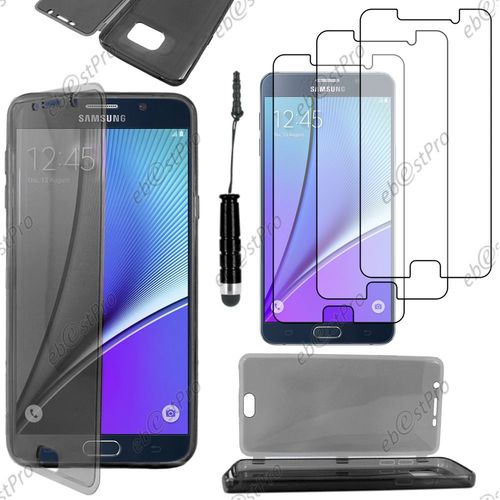 Ebeststar ® Housse Etui Coque Portefeuille Livre Silicone Gel Pour Samsung Galaxy Note5 Sm-N920f Note 5, Couleur Noir + Mini Stylet 3 Film