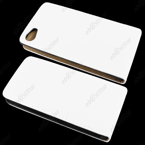 Ebeststar ® Etui Pu Cuir Rabattable Housse Coque Ultra Slim Pour Sony Xperia Z5 Compact, Couleur Blanc + 1 Film Protection D'écran + Lingette