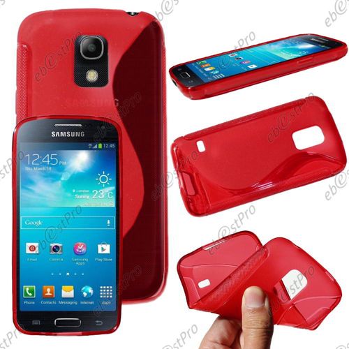 Ebeststar ® Housse Etui Coque Silicone Gel Motif S-Line Protection Souple Pour Samsung Galaxy S5 Mini Sm-G800 G800f G800h, Couleur Rouge + 1 Film Protection D'écran + Lingette