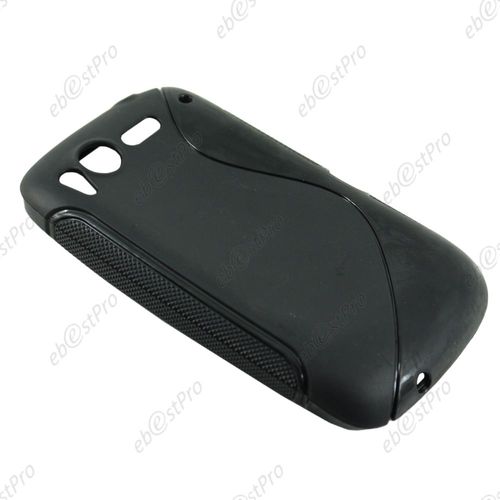 Ebeststar ® Etui Housse Coque S-Line Silicone Protection En Gel Pour Htc Desire S, G12, Couleur Noir + 1 Film Protection D'écran + Lingette