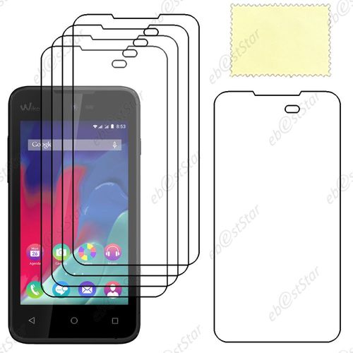 Ebeststar ® Lot X5 Protection Film D'écran Anti Rayures Anti Traces Pour Wiko Sunset 2 + Lingette De Nettoyage / Accessoires Pour La Pose