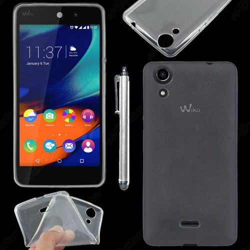 Ebeststar ® Housse Etui Coque Silicone Gel Tpu Souple Ultra Fine 0,5mm Pour Wiko Rainbow Lite 4g, Couleur Transparent + Stylet + 1 Film Protection D'écran + Lingette
