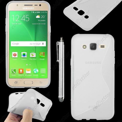Ebeststar ® Housse Etui Coque Silicone Gel Motif S-Line Protection Souple Pour Samsung Galaxy J5 Sm-J500f, Couleur Transparent + Stylet + 1 Film Protection D'écran + Lingette