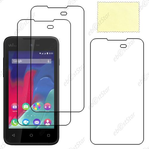Ebeststar ® Lot X3 Film Protection D'écran Anti Rayures Protecteur Transparent Pour Wiko Sunset 2 + Lingette De Nettoyage / Accessoires Pour La Pose