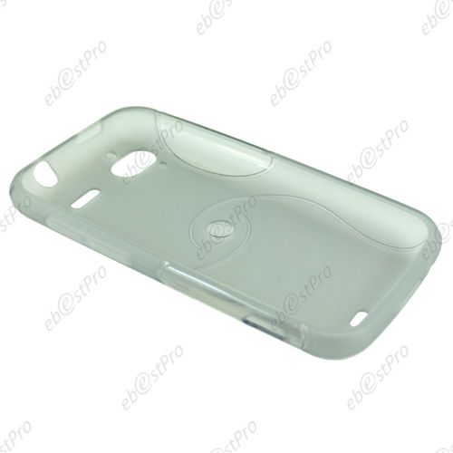 Ebeststar ® Pour Htc Sensation, G14 Coque S-Line Silicone Gel Motif Vague Housse Etui Protection Souple, Couleur Gris + 1 Film Protection D'écran + Lingette