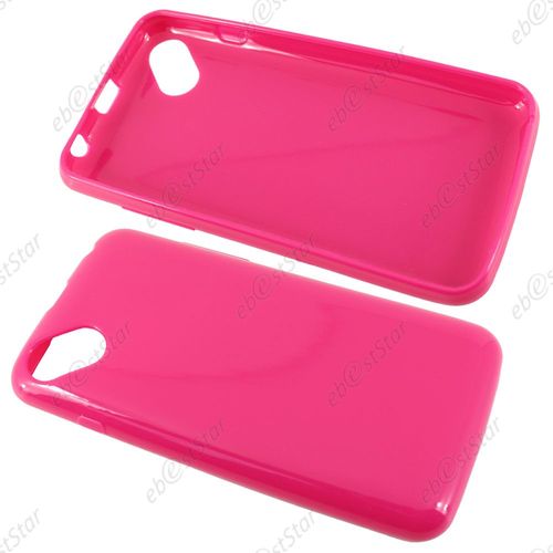 Ebeststar ® Housse Coque Protection Silicone Gel Etui Souple Pour Wiko Sunset 2, Couleur Rose + 1 Film Protection D'écran + Lingette