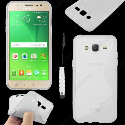 Ebeststar ® Housse Etui Coque Silicone Gel Motif S-Line Protection Souple Pour Samsung Galaxy J5 Sm-J500f, Couleur Transparent + Mini Stylet + 1 Film Protection D'écran + Lingette