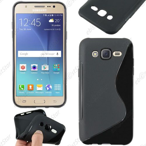 Ebeststar ® Housse Etui Coque Silicone Gel Motif S-Line Protection Souple Pour Samsung Galaxy J5 Sm-J500f, Couleur Noir + 1 Film Protection D'écran + Lingette