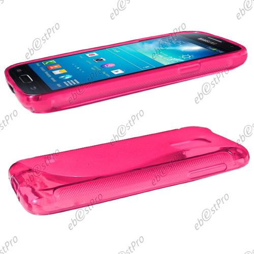 Ebeststar ® Etui Housse Coque S-Line Silicone Protection En Gel Pour Samsung Galaxy S5 Mini Sm-G800 G800f G800h, Couleur Rose + 1 Film Protection D'écran + Lingette