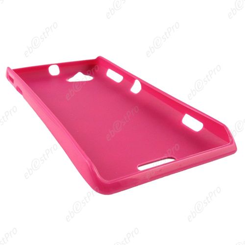 Ebeststar ® Etui Housse Coque S-Line Silicone Protection En Gel Pour Sony Xperia L, Sony C2105, Couleur Rose + 1 Film Protection D'écran + Lingette