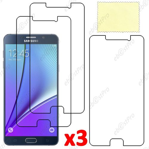 Ebeststar ® Lot X3 Film Protection D'écran Anti Rayures Protecteur Transparent Pour Samsung Galaxy Note5 Sm-N920f Note 5 + Lingette De Nettoyage / Accessoires Pour La Pose