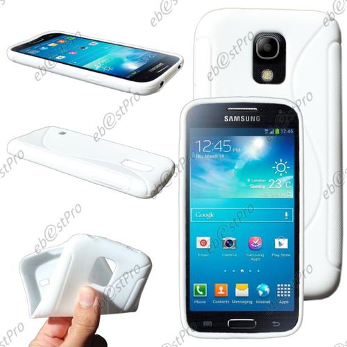 Ebeststar ® Housse Etui Coque Silicone Gel Motif S-Line Protection Souple Pour Samsung Galaxy S5 Mini Sm-G800 G800f G800h, Couleur Blanc + 1 Film Protection D'écran + Lingette