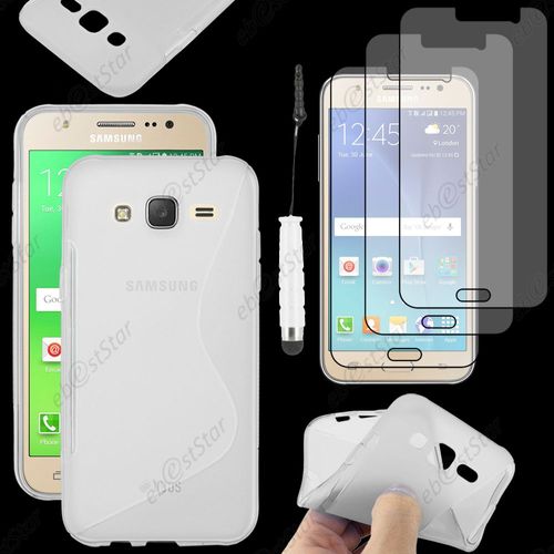 Ebeststar ® Housse Etui Coque Silicone Gel Motif S-Line Protection Souple Pour Samsung Galaxy J5 Sm-J500f, Couleur Transparent + Mini Stylet 3 Film