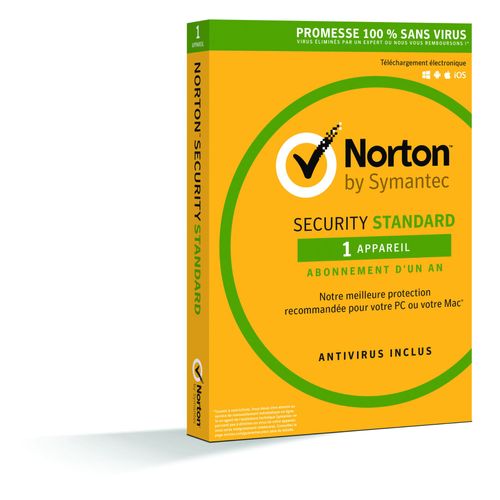 Norton Security Standard - (V. 3.0) - Carte D'abonnement (1 An) - 1 Périphérique - Win, Mac, Android, Ios - Français)