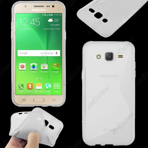 Ebeststar ® Housse Etui Coque Silicone Gel Motif S-Line Protection Souple Pour Samsung Galaxy J5 Sm-J500f, Couleur Transparent + 1 Film Protection D'écran + Lingette