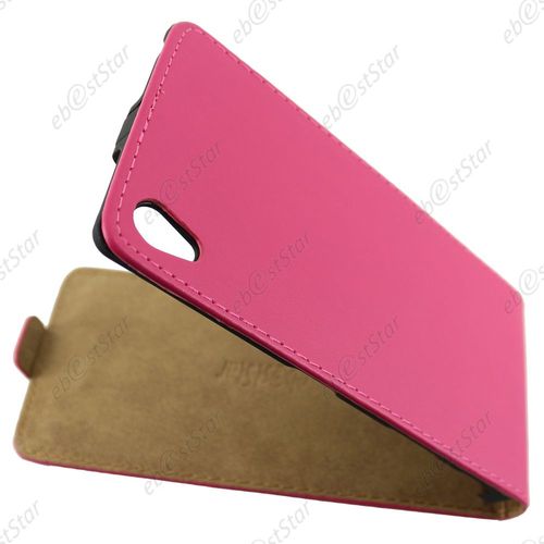 Ebeststar ® Pour Sony Xperia Z5, Z5 Dual Etui En Pu Cuir Clapet Ultra Fine Housse Coque, Couleur Rose + 1 Film Protection D'écran + Lingette