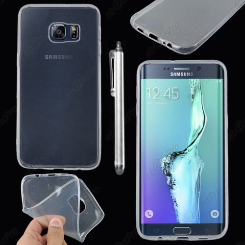 Ebeststar ® Housse Etui Coque Silicone Gel Tpu Souple Ultra Fine 0,5mm Pour Samsung Galaxy S6 Edge + Sm-G928f Edge Plus, Couleur Transparent + Stylet + 1 Film Protection D'écran + Lingette