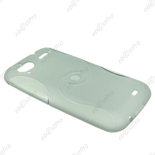Ebeststar ® Etui Housse Coque S-Line Silicone Protection En Gel Pour Htc Sensation, G14, Couleur Gris + 1 Film Protection D'écran + Lingette