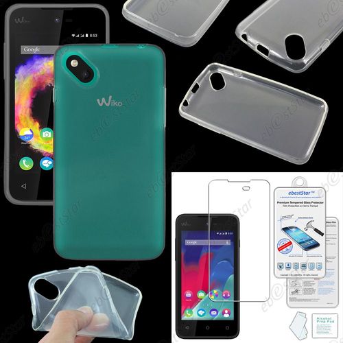 Ebeststar ® Housse Etui Coque Silicone Gel Tpu Souple Ultra Fine 0,5mm Pour Wiko Sunset 2, Couleur Transparent + Film Verre Trempé