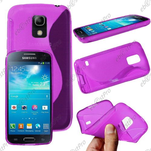Ebeststar ® Housse Etui Coque Silicone Gel Motif S-Line Protection Souple Pour Samsung Galaxy S5 Mini Sm-G800 G800f G800h, Couleur Violet + 1 Film Protection D'écran + Lingette