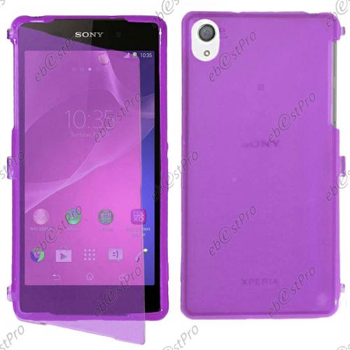 Ebeststar ® Housse Etui Coque Portefeuille Livre Silicone Gel Pour Sony Xperia Z2 D6502, D6503, D6543, Couleur Violet + 1 Film Protection D'écran + Lingette