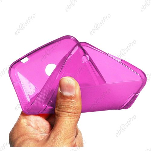 Ebeststar ® Pour Nokia Lumia 630 Coque S-Line Silicone Gel Motif Vague Housse Etui Protection Souple, Couleur Violet + 1 Film Protection D'écran + Lingette