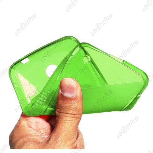 Ebeststar ® Pour Nokia Lumia 630 Coque S-Line Silicone Gel Motif Vague Housse Etui Protection Souple, Couleur Vert + 1 Film Protection D'écran + Lingette