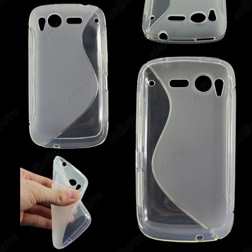 Ebeststar ® Housse Etui Coque Silicone Gel Motif S-Line Protection Souple Pour Htc Desire S, G12, Couleur Transparent + 1 Film Protection D'écran + Lingette