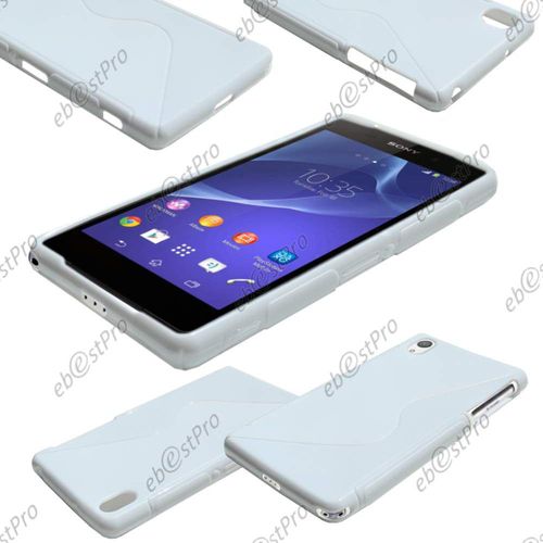 Ebeststar ® Etui Housse Coque S-Line Silicone Protection En Gel Pour Sony Xperia Z2 D6502, D6503, D6543, Couleur Blanc + 1 Film Protection D'écran + Lingette