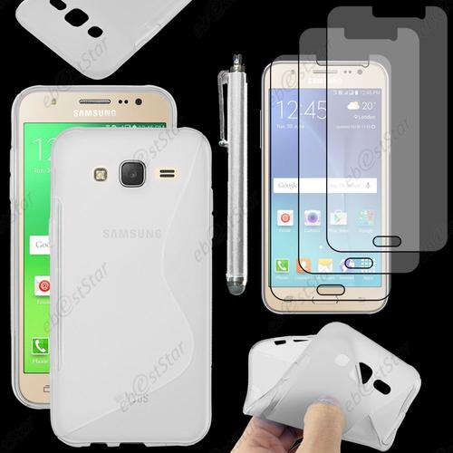 Ebeststar ® Housse Etui Coque Silicone Gel Motif S-Line Protection Souple Pour Samsung Galaxy J5 Sm-J500f, Couleur Transparent + Stylet 3 Film