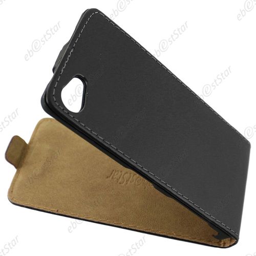 Ebeststar ® Pour Sony Xperia Z5 Compact Etui En Pu Cuir Clapet Ultra Fine Housse Coque, Couleur Noir + 1 Film Protection D'écran + Lingette