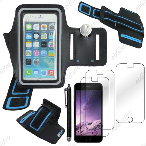 Ebeststar ® Brassard Sport Néoprène Housse Coque Etui De Protection Armband Case Pour Apple Iphone 6 Plus Écran 5,5", Couleur Noir + Stylet 3 Film