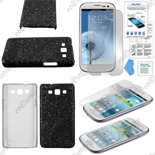 Ebeststar ® Pour Samsung Galaxy S3 I9300 I9305 Housse Etui Coque Rigide Ultra Slim 0,5mm, Couleur Noir + Film Verre Trempé