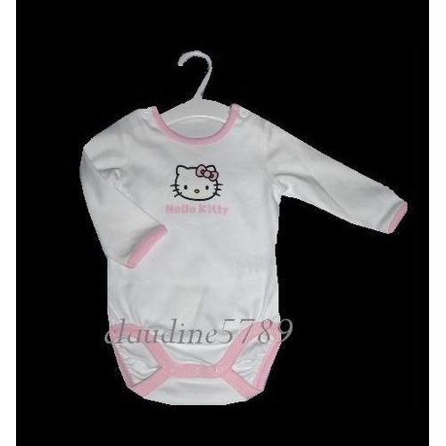 Body Hello Kitty Manches Longues Bébé Fille